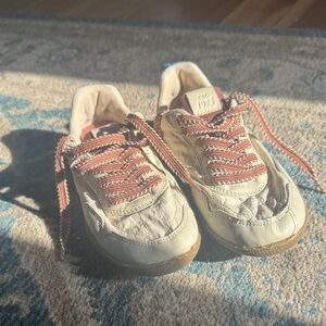 Zara Kids Sneakers with Cream and Red Accents